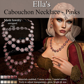 Ella's Cabouchon Necklace - Pinks