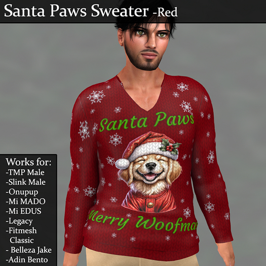 Santa Paws Sweater Red