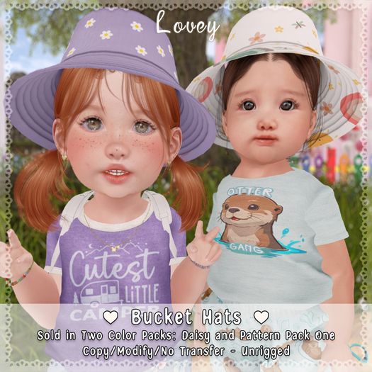 ;Lovey- Bucket Hats [Pattern Pack 1] 