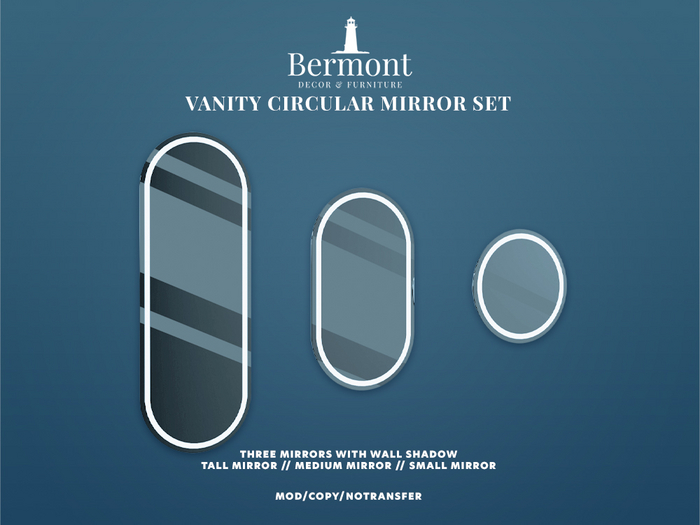 Bermont. Vanity Circular Mirror Set