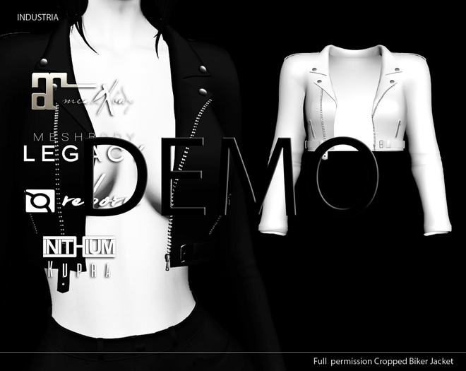 INDUSTRIA : Cropped Biker Jacket / DEMO