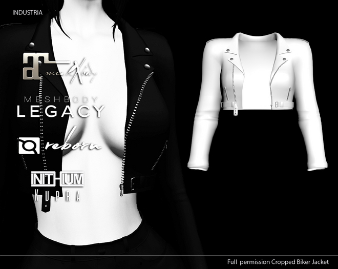 INDUSTRIA : Cropped Biker Jacket FP