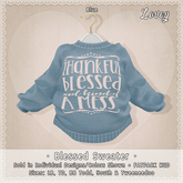 ;Lovey- Blessed Sweater - Blue