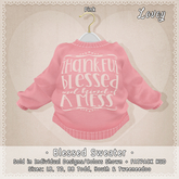 ;Lovey- Blessed Sweater - Pink