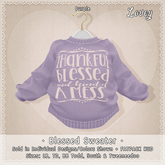 ;Lovey- Blessed Sweater - Purple
