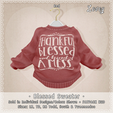 ;Lovey- Blessed Sweater - Red