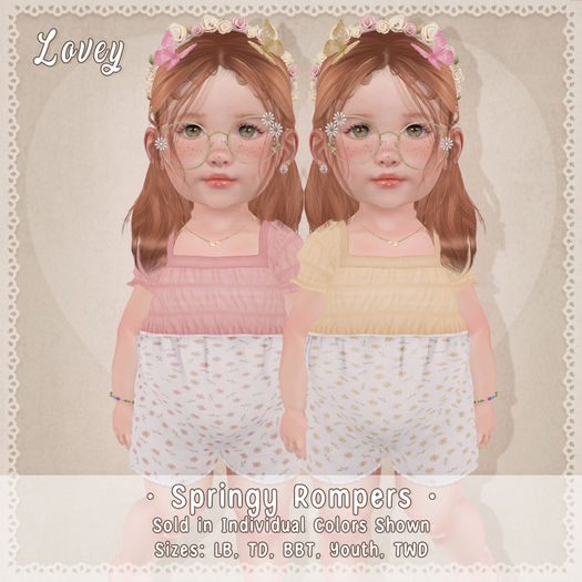 ;Lovey- Springy Rompers - FATPACK 