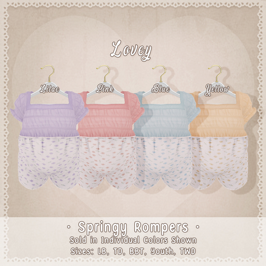 ;Lovey- Springy Rompers - Yellow