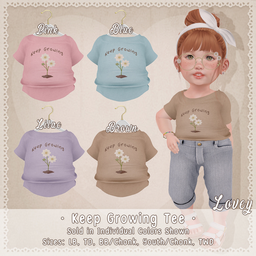 ;Lovey- Keep Growing Tee - FATPACK