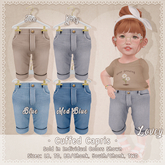 ;Lovey- Cuffed Capris - Med Blue
