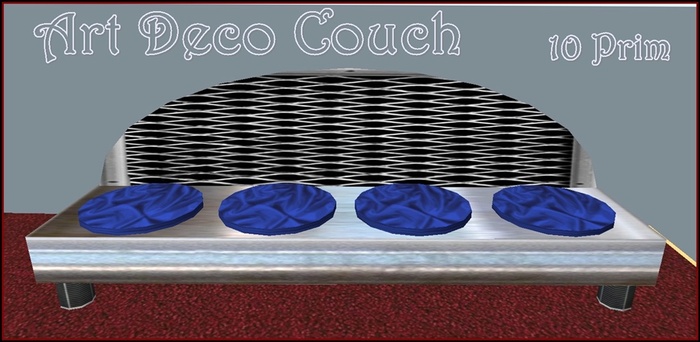 ART DECO METAL COUCH