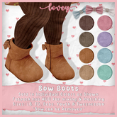 ;Lovey- Bow Boots - Pink