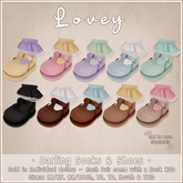 ;Lovey- Darling Socks & Shoes - Dark Brown