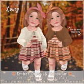 ;Lovey- Ember Dress & Cardigan - Cranberry
