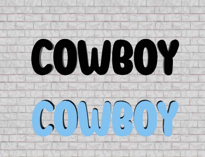 Panel COWBOY #02 name logo
