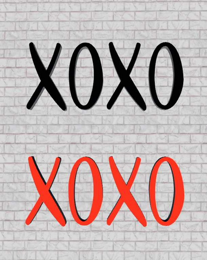 Panel XOXO name logo