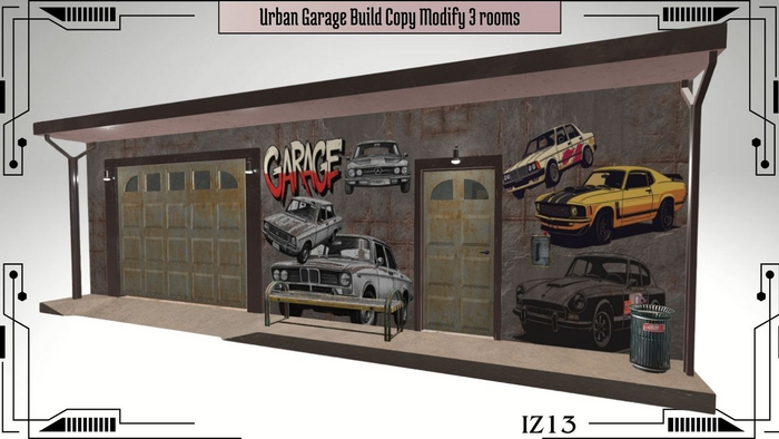 Urban Garage Build Copy Modify 3 rooms