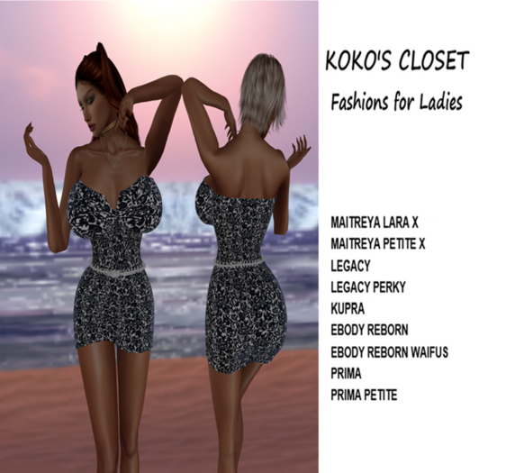 KOKO'S CLOSET BLACK FLORAL DRESS W_DRAGON BELT
