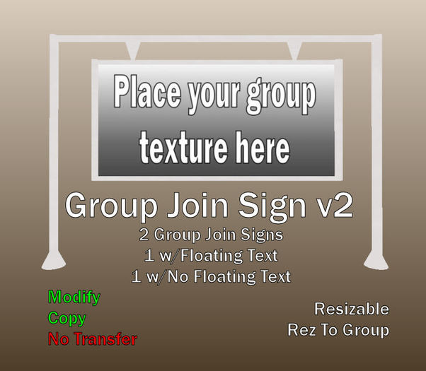 This & That ~ Group Join Sign v2 White