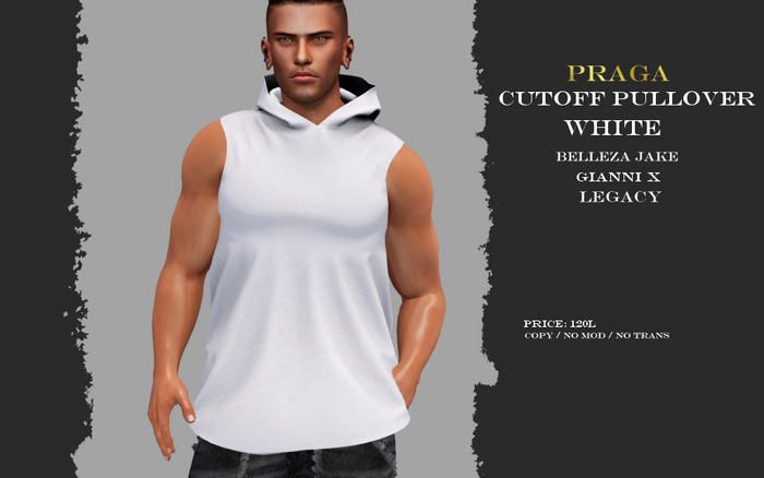 Praga Cutoff Pullover - White