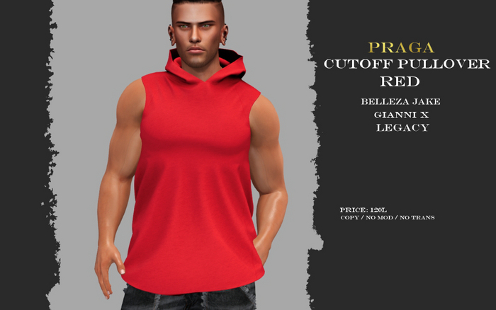 Praga Cutoff Pullover - Red