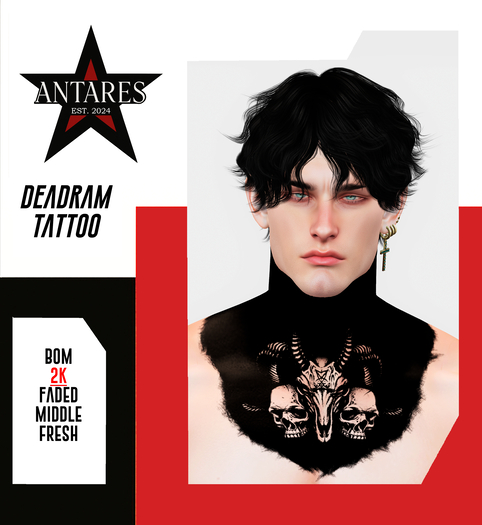 >ANTARES < DEADRAM  NECK TATTOO