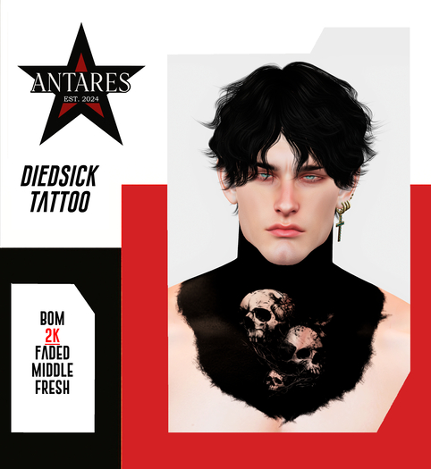 >ANTARES < DIEDSICK  NECK TATTOO