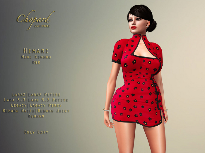 *Chopard Couture* Himari Mini Kimono - Red