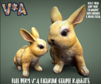 FULL PERM V*A FIGURINE COUPLE RABBITS