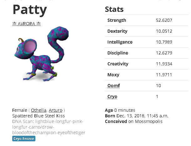 Mossm Cryo Pod - Patty