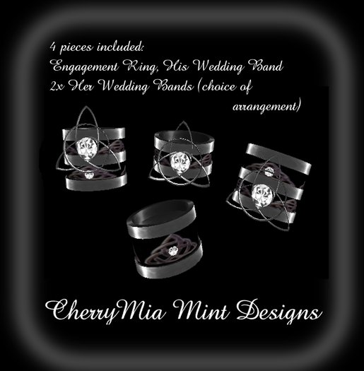 Triquetra Wedding Set - Diamond