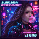 Bubblegum Bubble Blower Accessory with Realistic Bubble Burst Sound | Copy Permission | Fun Avatar Roleplay Add-On