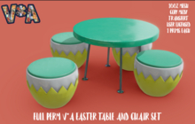 FULL PERM V*A EASTER TABLE AND CHAIR SET