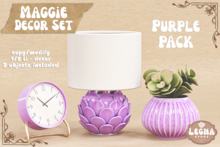 - Legna - Maggie Decor Set (Purple Pack)