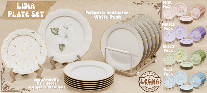 - Legna - Lidia Plate Set (Fatpack)