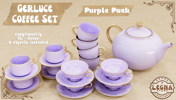 - Legna - Gerluce Coffee Set (Purple Pack)