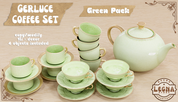 - Legna - Gerluce Coffee Set (Green Pack)
