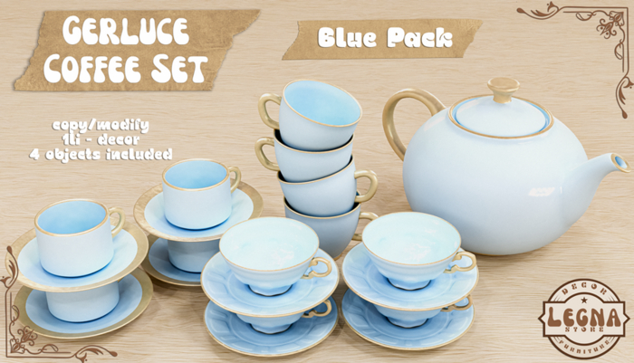 - Legna - Gerluce Coffee Set (Blue Pack)