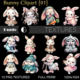 Full Perm Textures - Bunny Clipart 01