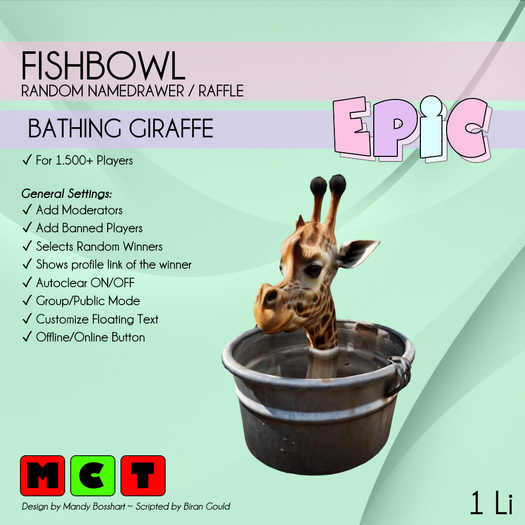 [EPIC FishBowl] Bathing Giraffe (ADD ME)