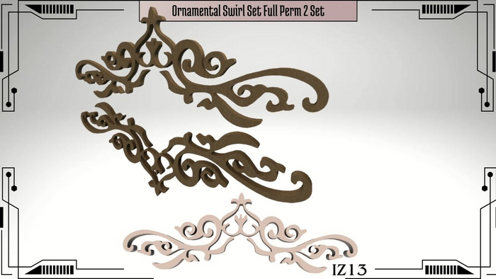 Ornamental Swirl Set Full Perm 2 Set