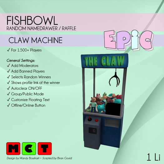 [EPIC FishBowl] Claw Machine (ADD ME)