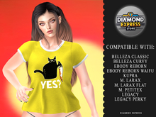 {DE} Yes Cat! - Shirt - Top Yellow (F)