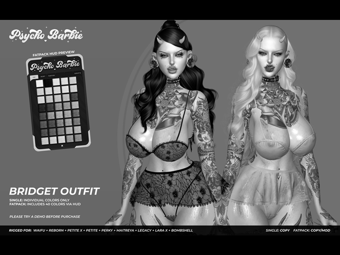+PB+ Bridget Outfit - Fatpack DEMO