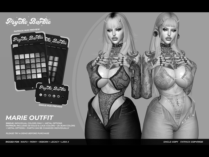 +PB+ Marie Outfit - Fatpack DEMO