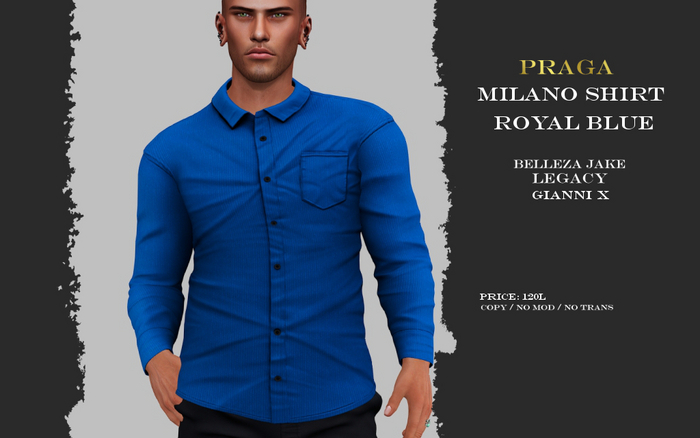 Praga Milano Shirt - Royal Blue