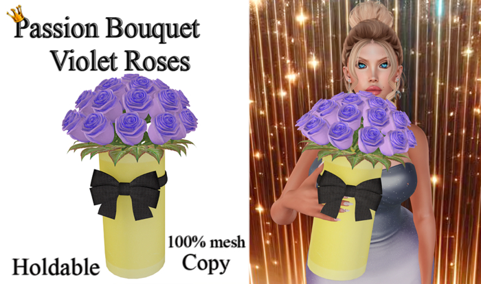 Passion Bouquet - Violet Roses