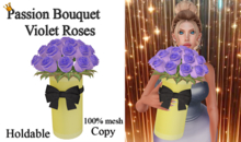 Passion Bouquet - Violet Roses