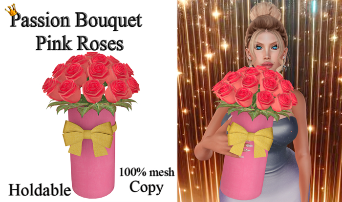 Passion Bouquet - Pink Roses 