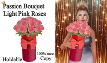 Passion Bouquet - Light Pink Roses [Holdable]